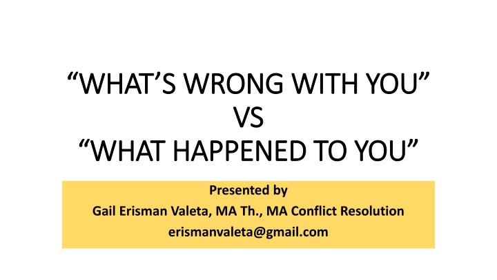 Trauma and its Impact on Behavior and Relationships