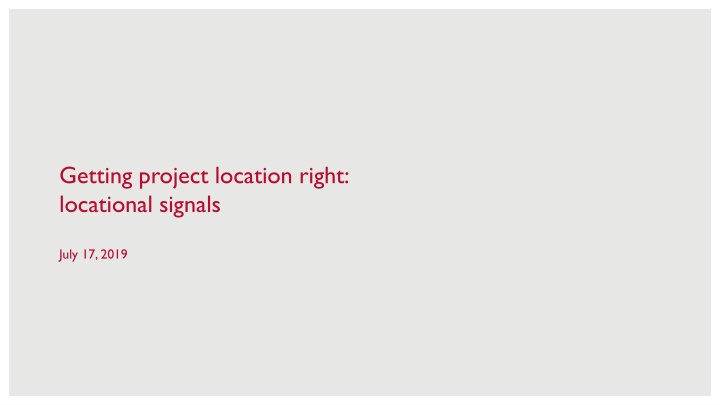 Effective Strategies for Locational Signals in Renewable Energy Projects