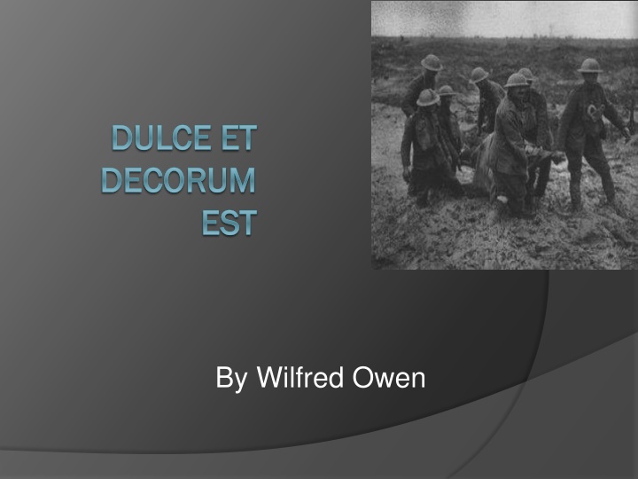 The Poetry and Context of Wilfred Owen in World War One