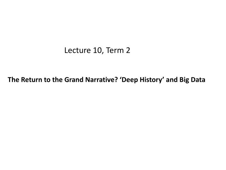 The Role of History Writing in Contemporary Academia