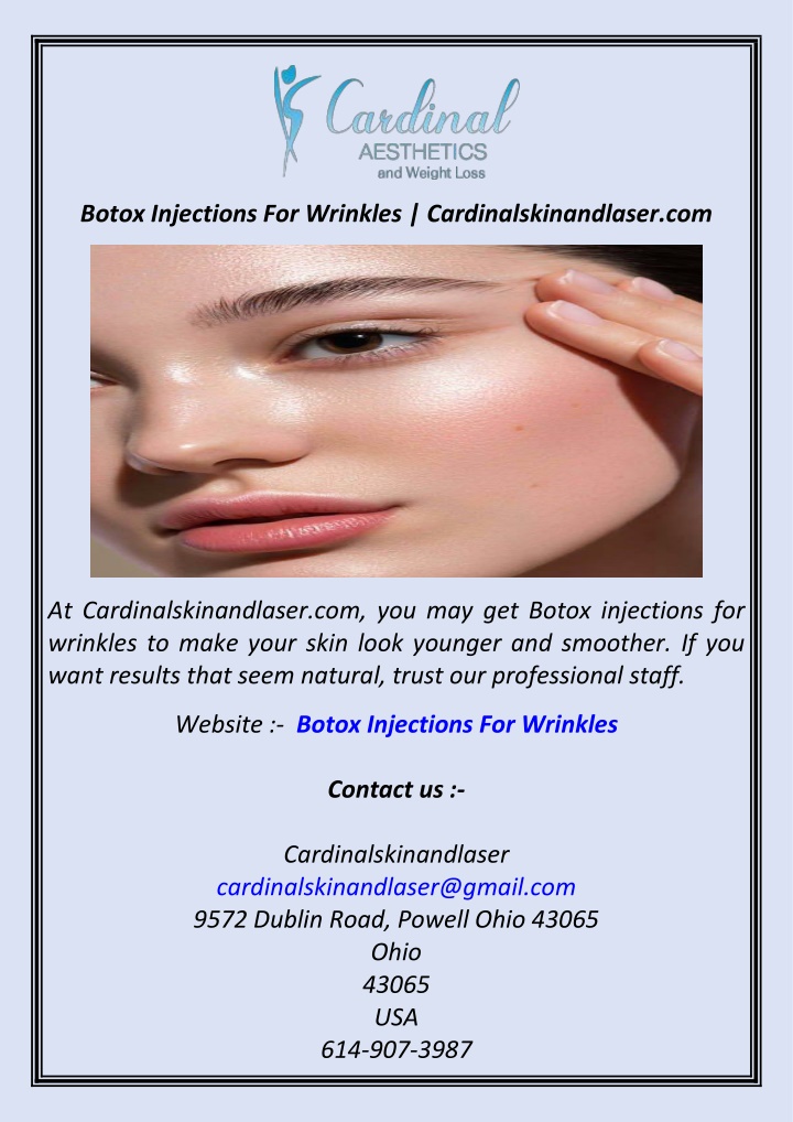 botox injections for wrinkles n.w
