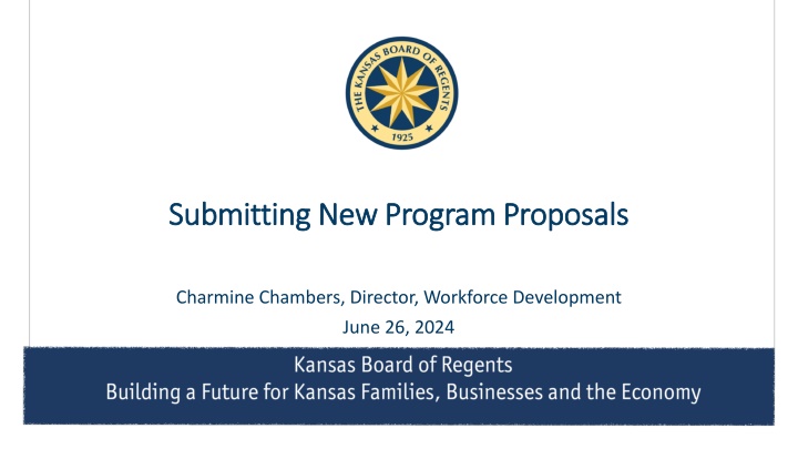 Guidelines for Submitting New Technical Program Proposals