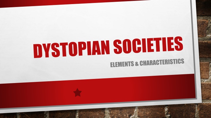 Utopia and Dystopia in Literature and History