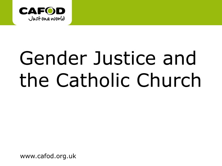 Gender Justice in Faith Communities