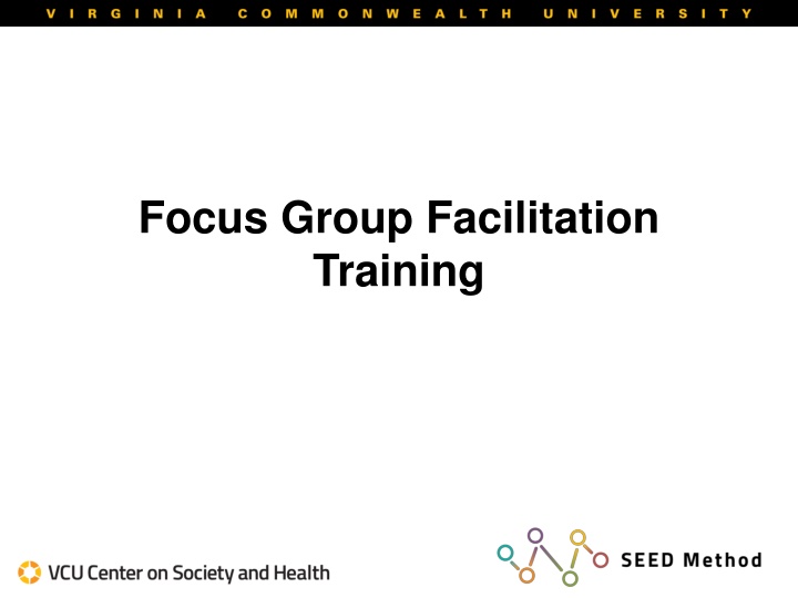Focus Group Facilitation Training