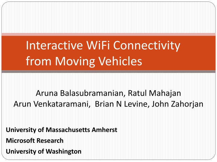 Enhancing WiFi Connectivity for Moving Vehicles