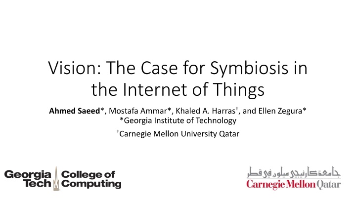 The Case for Symbiosis in the Internet of Things