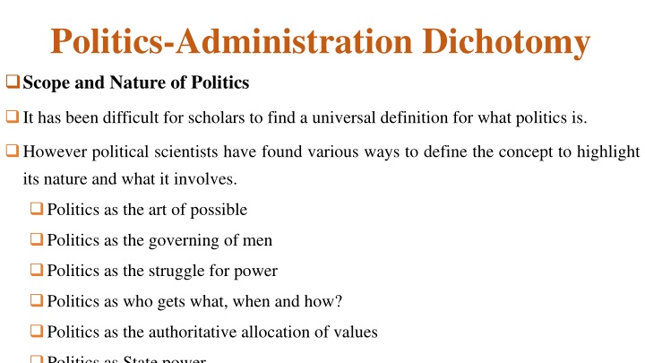 Various Definitions of Politics and Their Significance