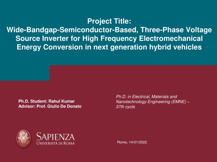 High-Frequency Inverter for Hybrid Vehicles