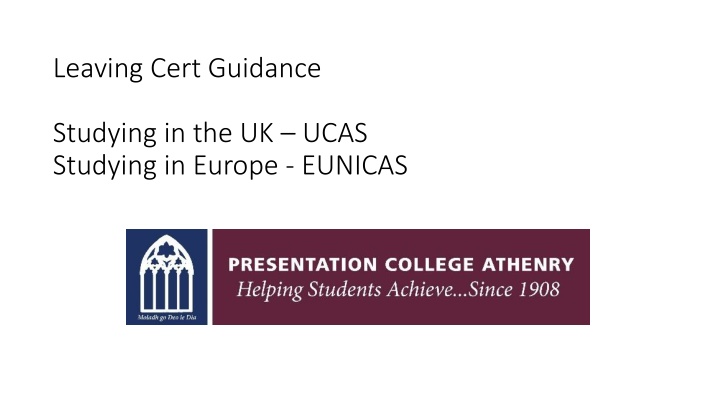 Guide to Studying in the UK and Europe: UCAS and EUNICAS Overview