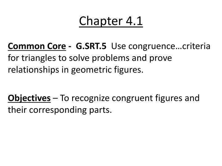 Triangle Congruence Criteria in Geometry