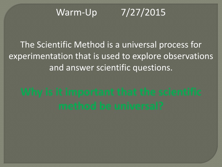 The Significance of the Scientific Method in Research