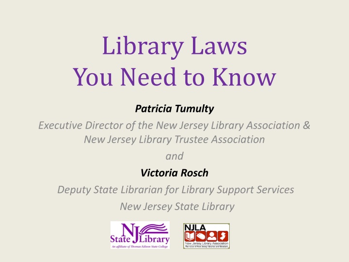 Essential Laws and Guidelines for Library Directors and Trustees in New Jersey