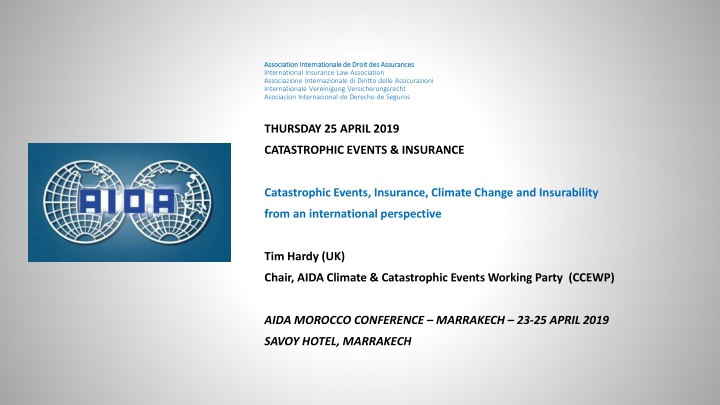 Catastrophic Events, Insurance, and Climate Change in Morocco: A Global Perspective