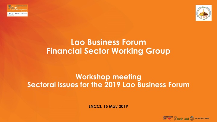Update on Financial Sector Working Group Issues for 2019 Lao Business Forum