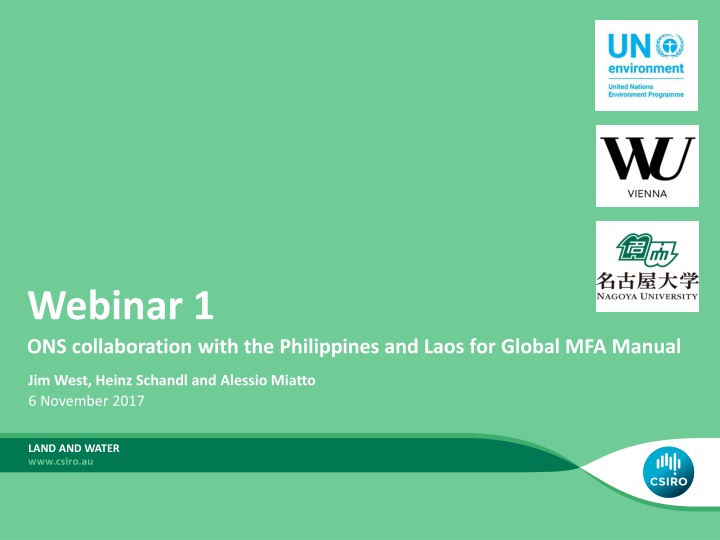 Global MFA Manual Collaboration Webinar: Enhancing Environmental and Economic Policies