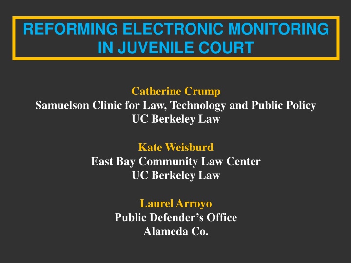 Reforming Electronic Monitoring in Juvenile Court: A Human-Centered Approach