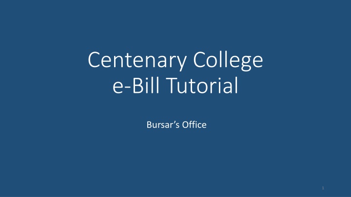 Centenary College e-Bill Tutorial: How to Access and Understand Your Online Billing Statement