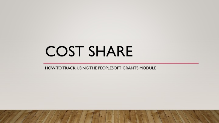 Tracking Cost Share in PeopleSoft Grants Module