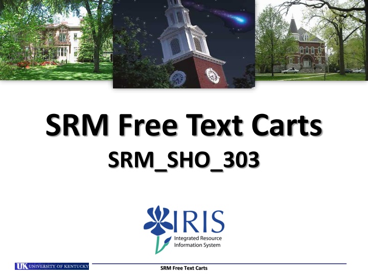 Training Requirements and Overview of Free Text Shopping Carts