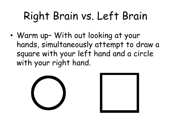 Right Brain vs. Left Brain Theory