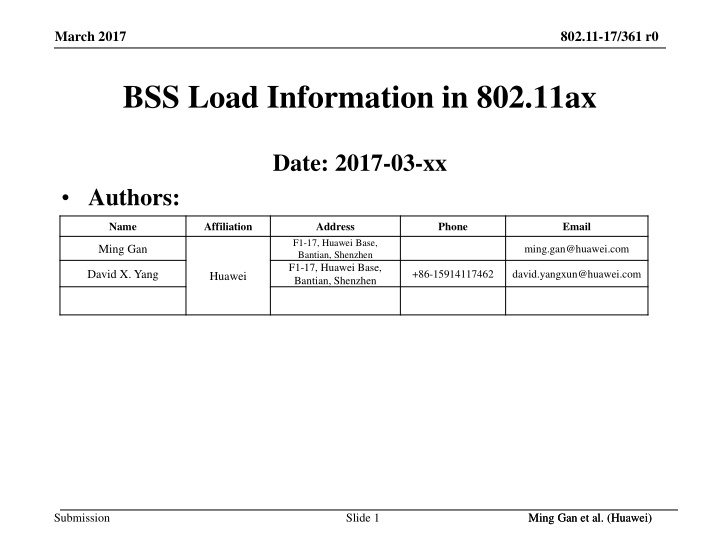 Enhancing BSS Load Management in 802.11ax Networks