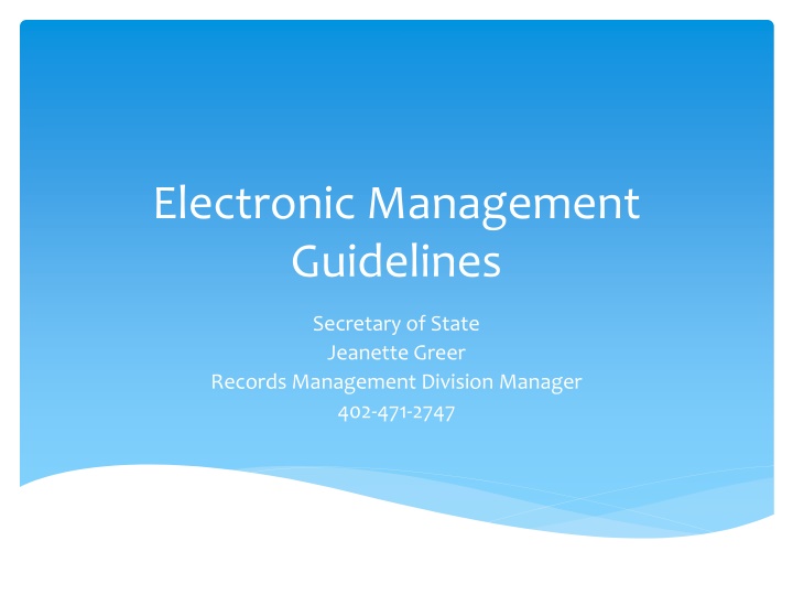 Best Practices for Electronic Records Management