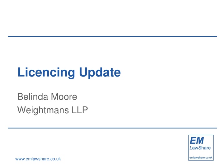 Premises Licences Under the Licensing Act 2003