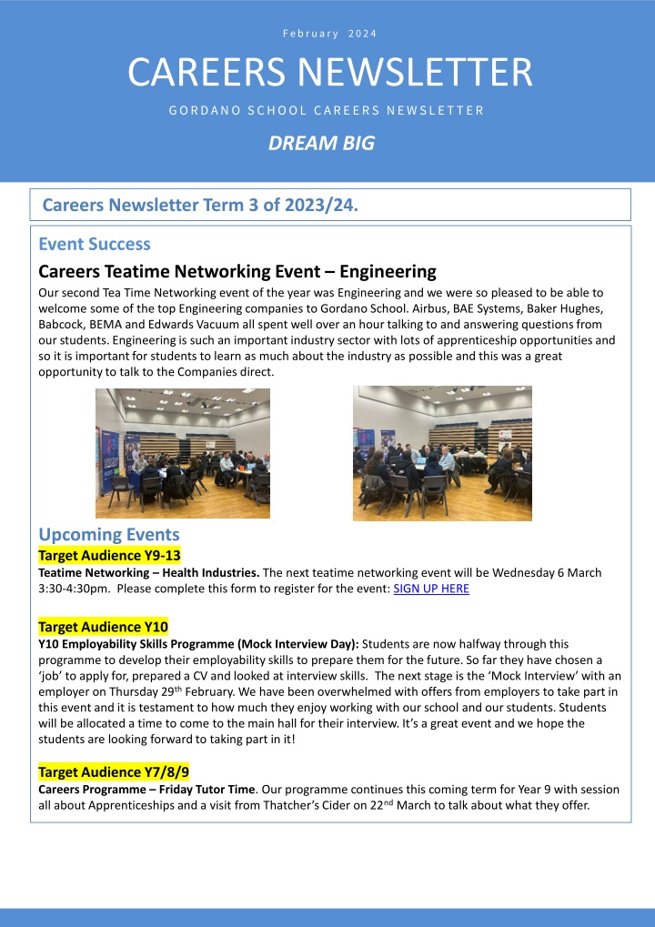 Careers Newsletter - Term 3 2023/24 Highlights & Upcoming Events