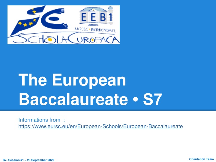 European Baccalaureate Guide and Information Session