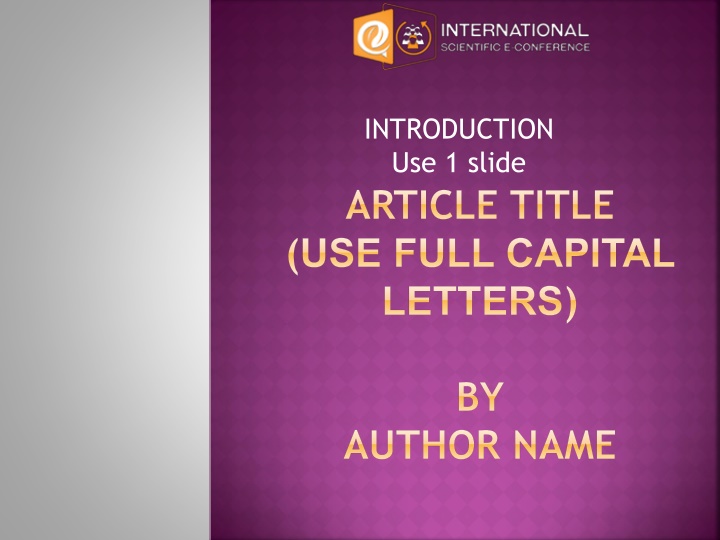 Effective Presentation Structure for Research Papers