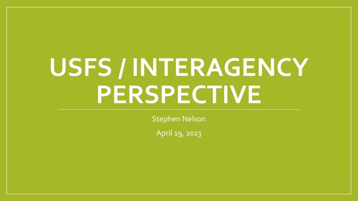 Advancing Wildland Firefighting Technology in USFS: Challenges and Opportunities