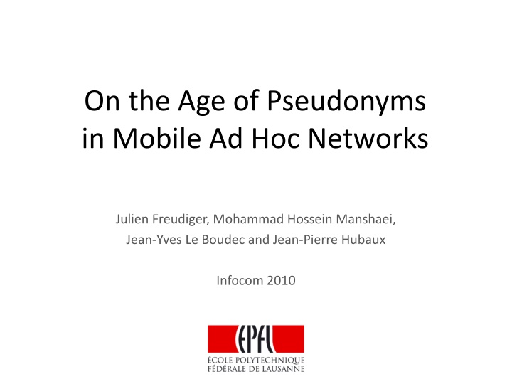 Insights into Mobile Ad Hoc Networks and Location-Based Applications