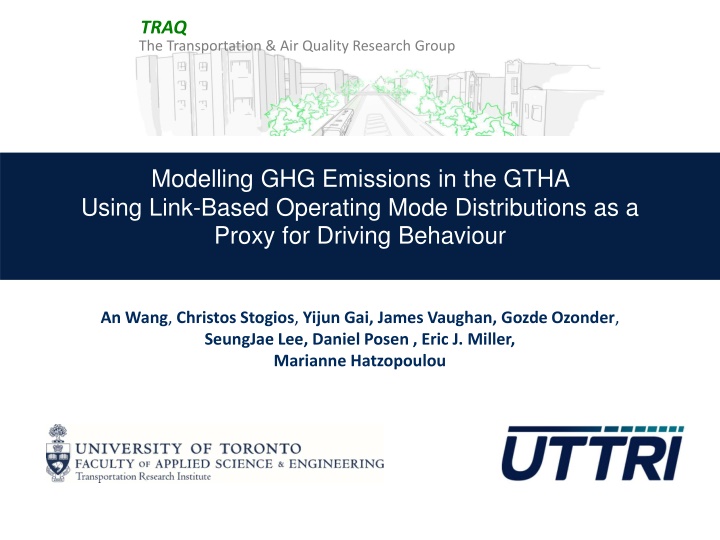 Modelling GHG Emissions in Greater Toronto Area Using Link-Based Operating Mode Distributions