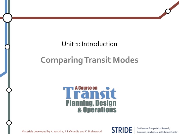 Transit Modes: A Comparative Analysis by Watkins, LaMondia, and Brakewood