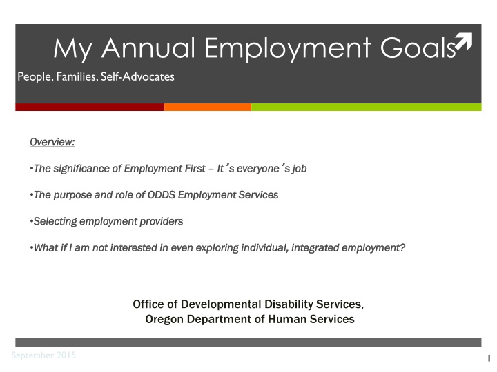 Oregon's Employment First Policy for Integrated Employment