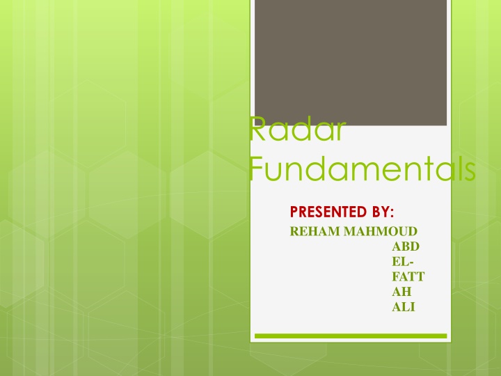Radar Fundamentals