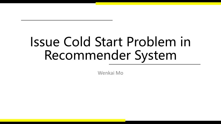The Cold Start Problem in Recommender Systems