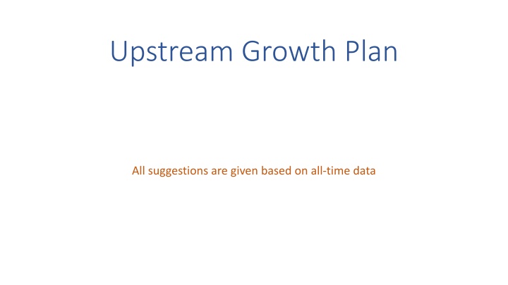 Effective Strategies for Upstream Growth Optimization
