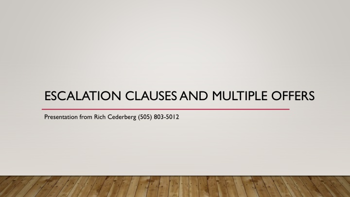 Escalation Clauses in Real Estate
