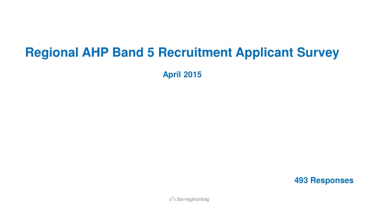 Regional AHP Band 5 Recruitment Applicant Survey Insights