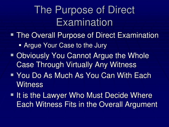 Effective Direct Examination Strategies for Trial Advocacy
