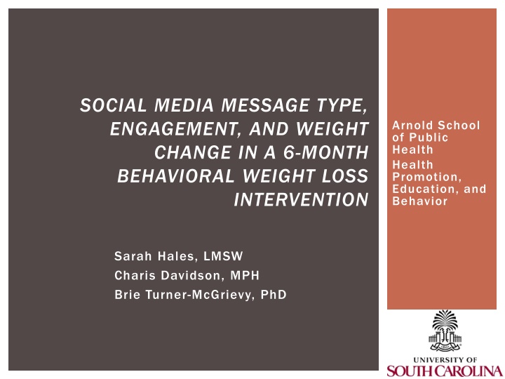 Impact of Social Media Message Types on Participant Engagement in a 6-Month Behavioral Weight Loss Intervention