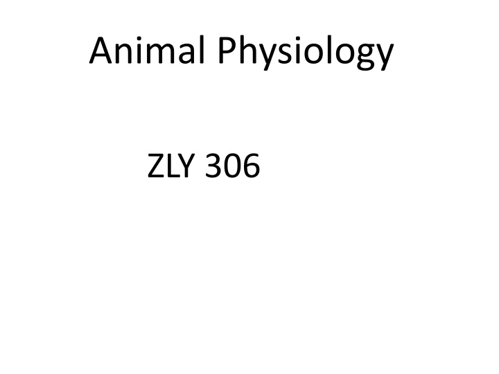 Animal Physiology: Functions and Processes