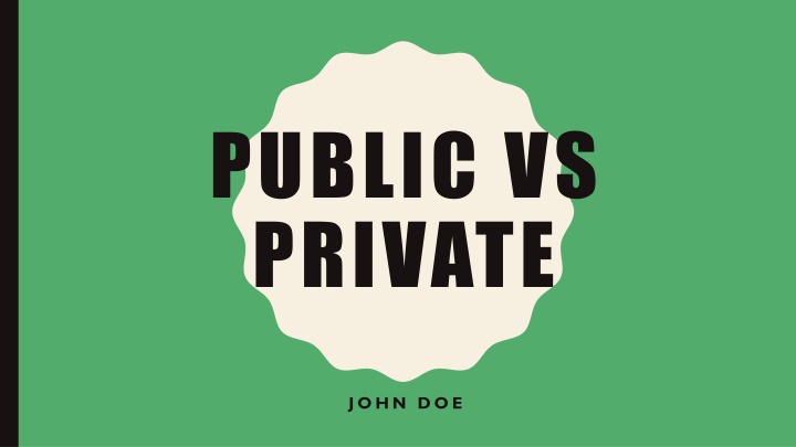 Public and Private Spaces and Behaviors