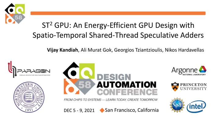 Energy-Efficient GPU Design with Spatio-Temporal Shared-Thread Speculative Adders