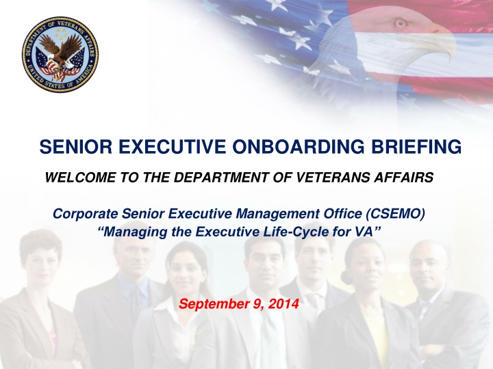Senior Executive Onboarding Briefing at the Department of Veterans Affairs