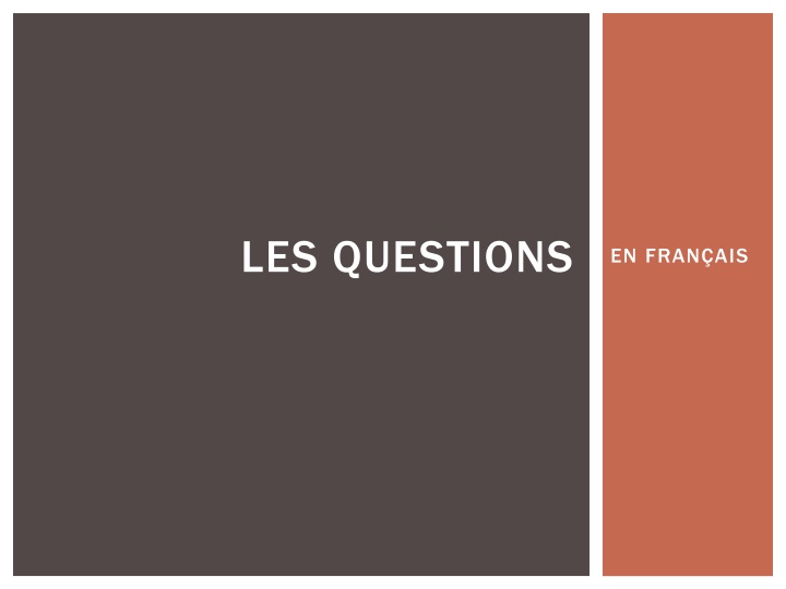 Ways to Ask Questions in French