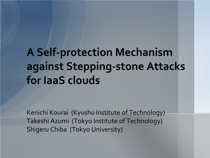 Active Response Mechanism for IaaS Cloud Security