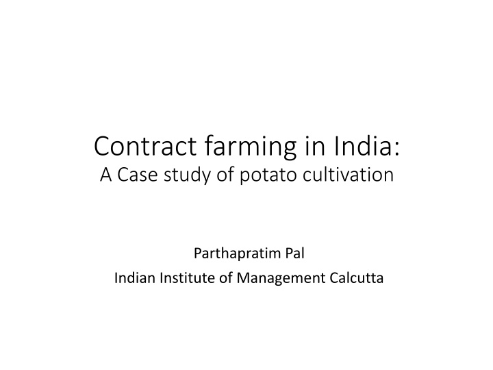Contract Farming in India: Enhancing Agricultural Value Chain Through Partnerships